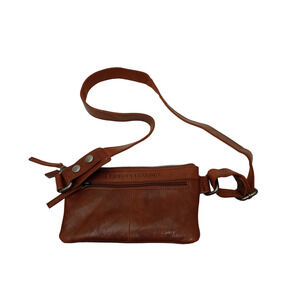 Spikes & Sparrow Brown Leather Crossbody Fanny Pack